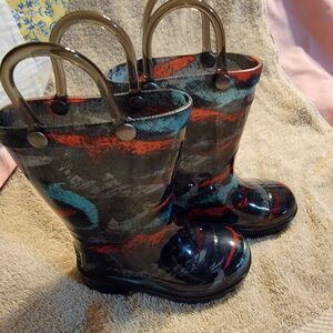 Western Chief Boots‎ Youth 5 Knee High Tall Water Rain Green Brown Waterproof